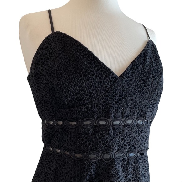 Bardot Ariana Dress Fit and Flare Eyelet High Low - Picture 3 of 15